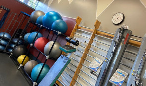 Exercise bars and balls at bill warren training centre 