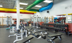 Free weight area at Bill Warren Training Centre 