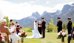  Outdoor Wedding Ceremony at bill warren training centre 