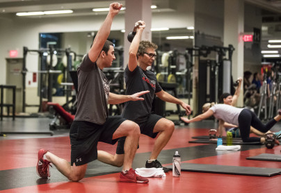 Men in strength and conditioning class at winsport