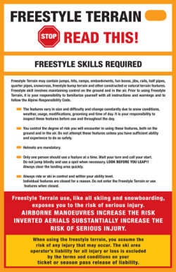 Freestyle Terrain. STOP. READ THIS! Freestyle skills required.