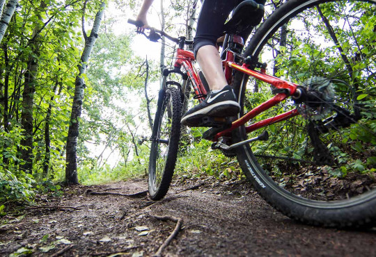 Winsport MountainBiking mountainbikerridingthroughtrail