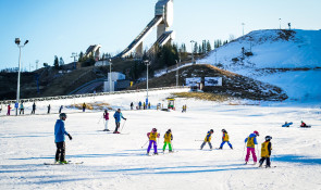 Winsport SchoolPrograms groupofyoungskiers