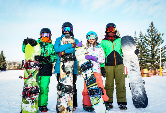 Winsport Snowboarding familyoffourholdingsnowboards
